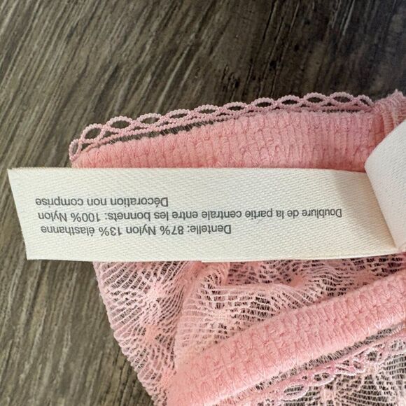 NWT J.Crew Underwire Longline Bra in Lattice Mesh in Warm Pink 34D Small panty - Picture 13 of 14